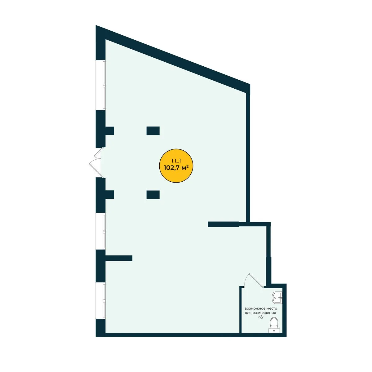 Планировка — Офис, 102.7 м²