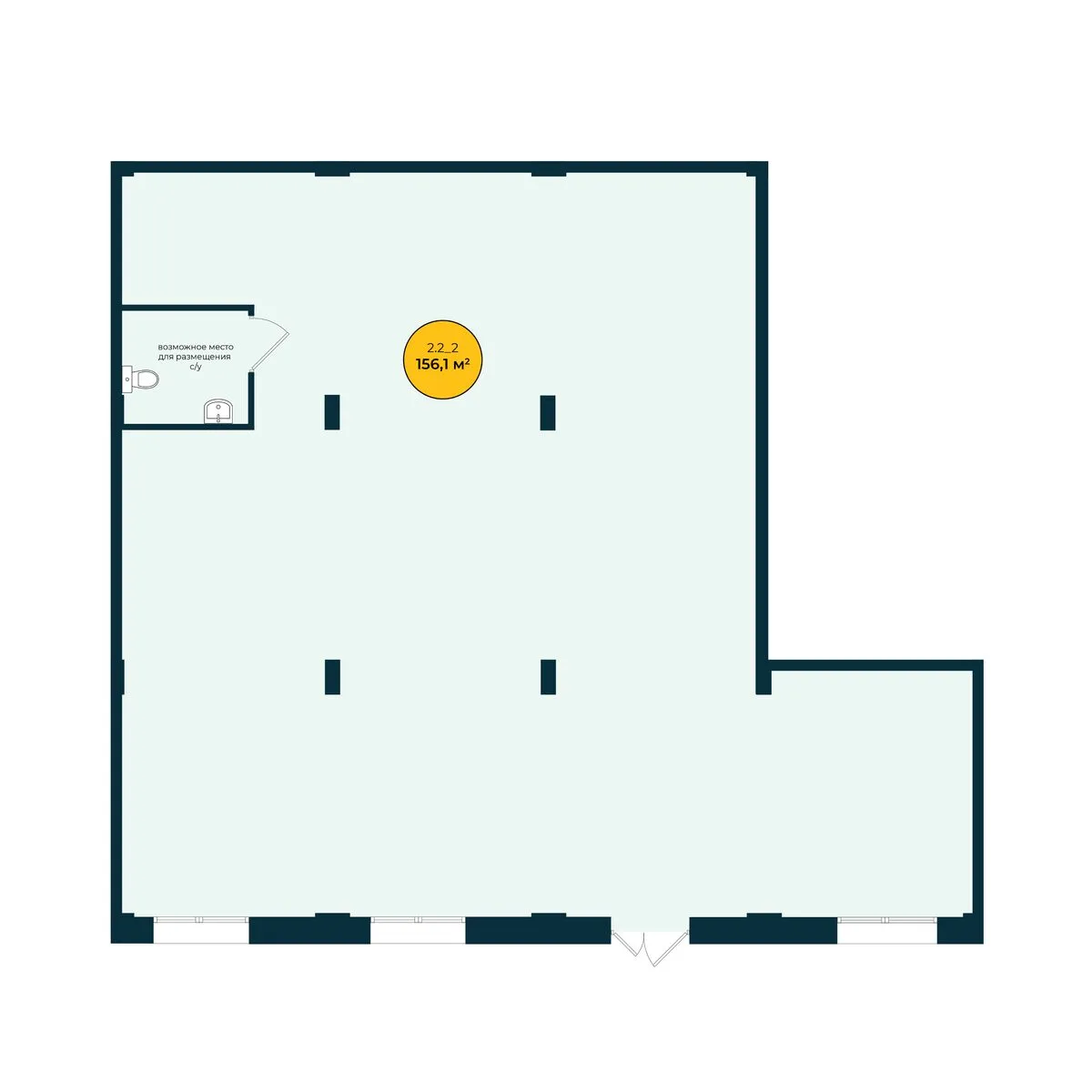 Планировка — Офис, 156.1 м²