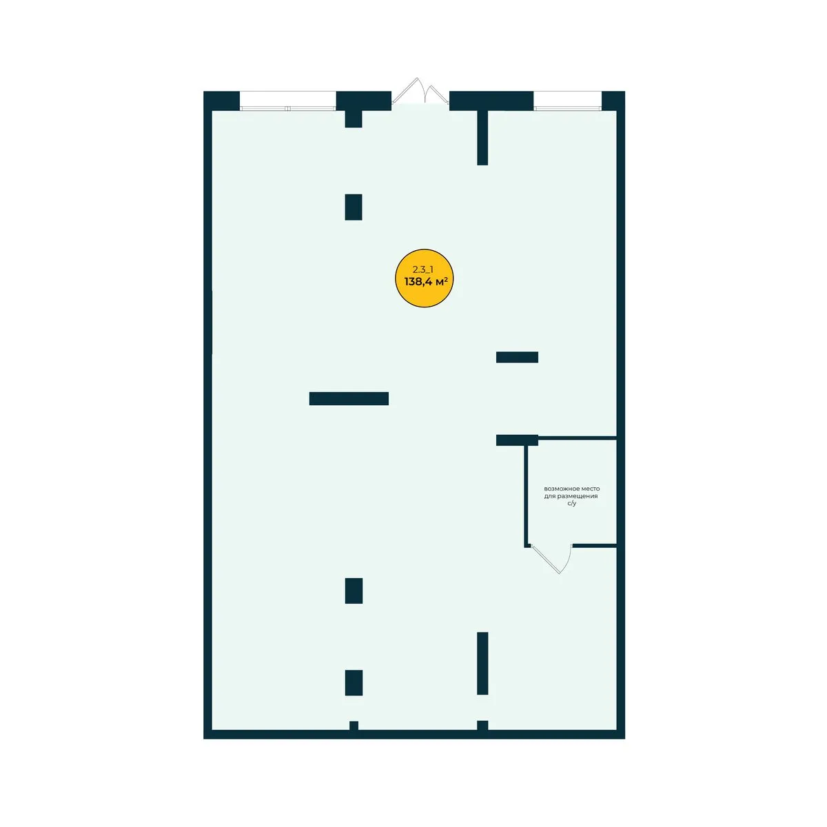 Планировка — Офис, 139.4 м²